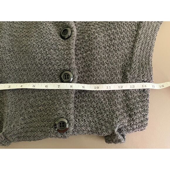 Tabitha button front wool blend cardigan sweater vest - Picture 5 of 6